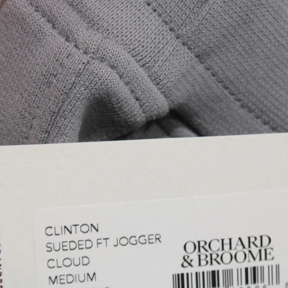 Orchard & Broome NWT Jogger Sweatpants Size M Clinton in Cloud Gray Cotton Blend